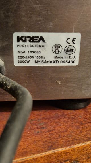 Plancha Eléctrica Profesional Krea 3000W
