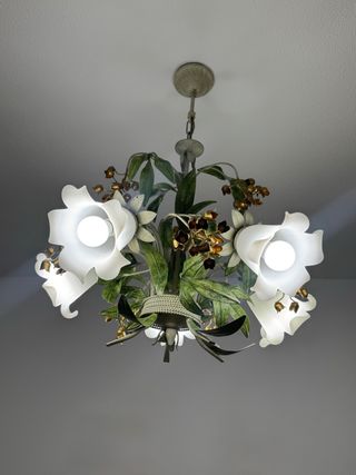 Lámpara floral italiana vintage