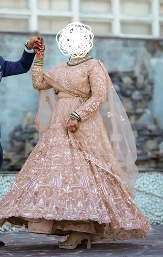 Abito da cerimonia indiano oro/rosa