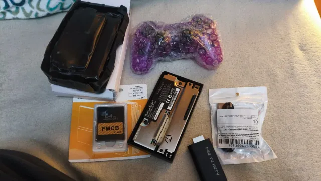 Adaptador SATA + Memory Card FMCB PS2