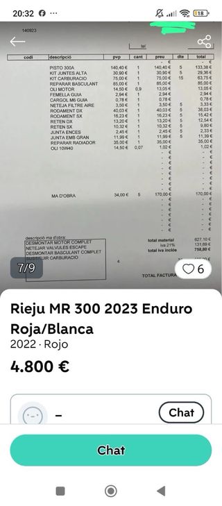 Rieju MR 300 2023 Enduro Roja/Blanca