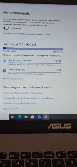 Portátil Asus i7-1000GB
