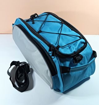 Bolsa portaequipajes para bicicleta azul