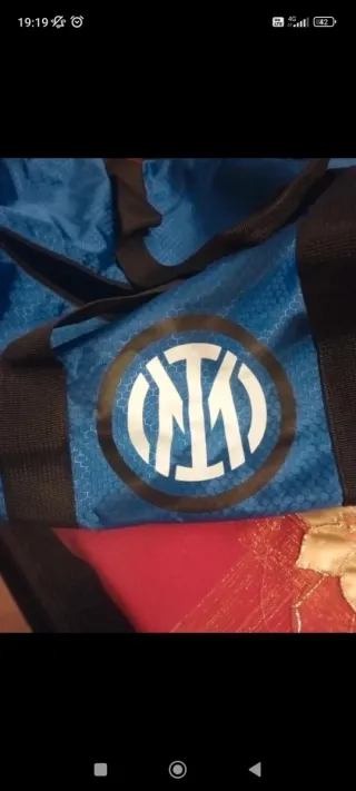 Borsa sportiva blu Inter