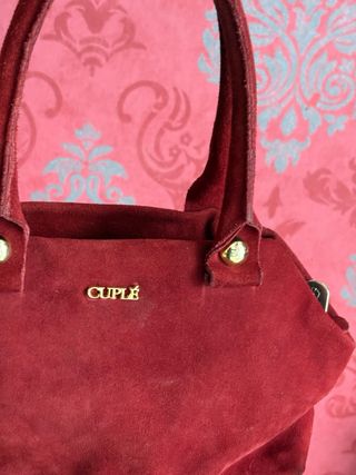 Zapatos y bolso ante granate T.38 color granate