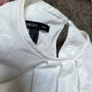 Vestido blanco Mango bordado