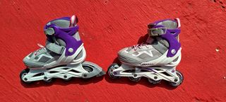 Patines infantiles talla 35 + casco y protecciones