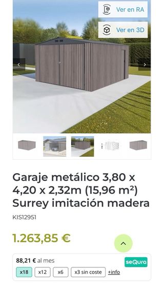Caseta de jardín metálica Surrey de 15.96m2 m2