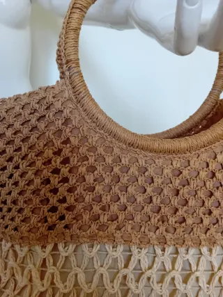 Borsa paglia beige
