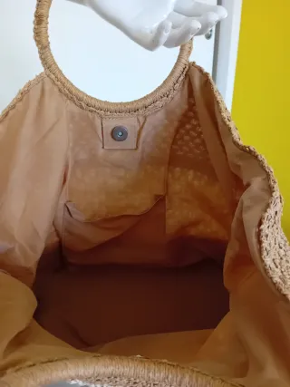 Borsa paglia beige