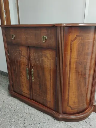 Recibidor madera con espejo