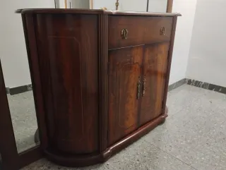 Recibidor madera con espejo