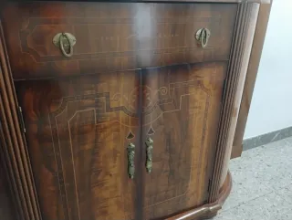 Recibidor madera con espejo