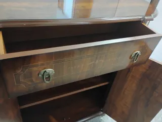 Recibidor madera con espejo