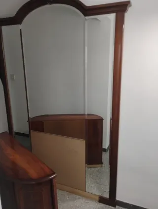 Recibidor madera con espejo