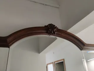 Recibidor madera con espejo