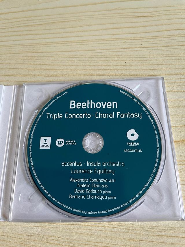 Fantasia Coral Triple Concerto de Beethoven - Erato CD