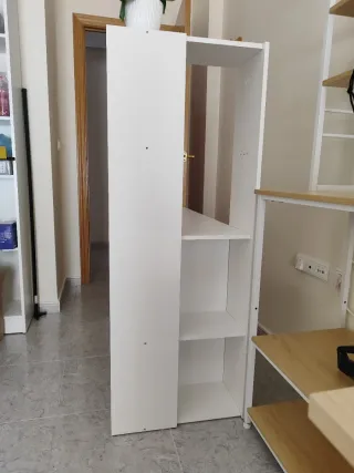 Escritorio juvenil con estantes