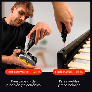 Destornillador 3.6V 1.2NM + Multiherramienta 17in1
