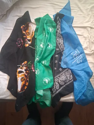 Pack 4 pañuelos/bandanas cabeza