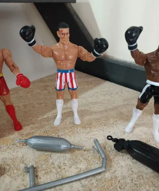 Lotto Action Figures vintage Rocky, Drago, Lang