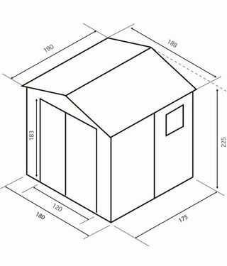 GARDIUN KSP38180 - Caseta de Resina Isabella 3,57m