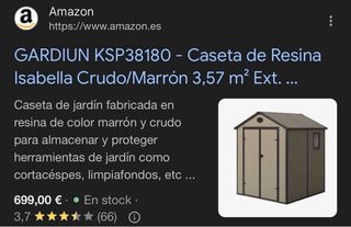 GARDIUN KSP38180 - Caseta de Resina Isabella 3,57m