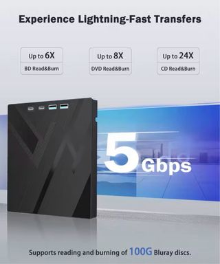 Grabador Blu-ray Externo 7 en 1 USB-C