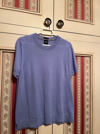 BOSS Suéter Azul Claro M/C