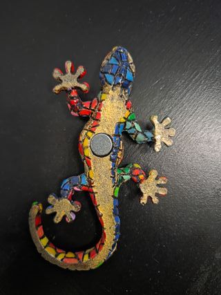 Magneti colorati lucertola e fico d'India