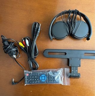 Reproductor DVD y USB para coches, negro
