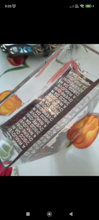 Vaso Decorativo Vetro con Pietre e Fiori Secchi