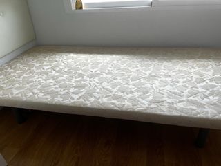 Base tapizada y colchón 90x190