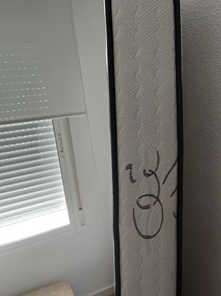 Base tapizada y colchón 90x190