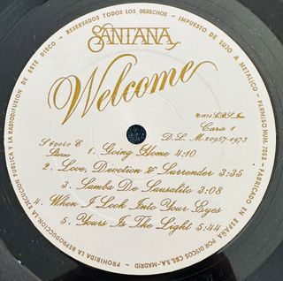 SANTANA VINILO LP WELCOME 1973