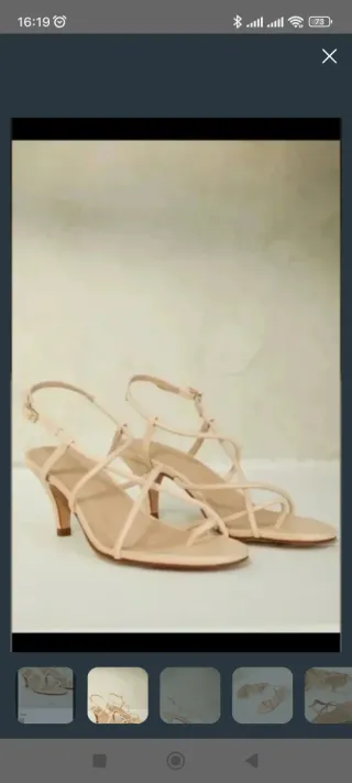 Sandalias mujer talla 40 de tiras finas tacón