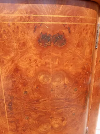 Mueble Art Deco Madera Marrón Dorado