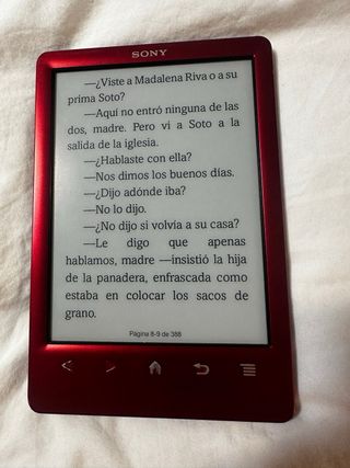 Sony PRS-T3 Lector de Libros Digitales Rojo