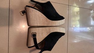 Zapatos Cuña Negros WC