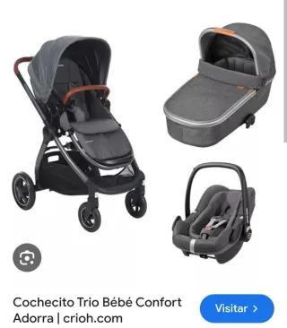 Carricoche negro tío (capazo, maxicossi y silla)