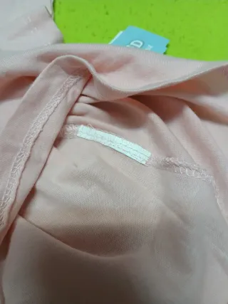 Camisola rosa bebé con folgos de 9 a 12 meses