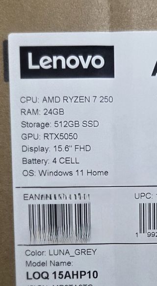 Portátil gaming RTX 5050 Lenovo LOQ 15AHP10 Nuevo