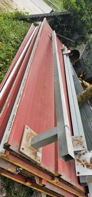 Estructura metálica para cobertizo/tendejón