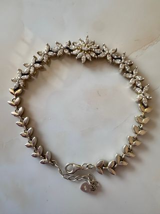 Braccialetto vintage in argento e Swarovski