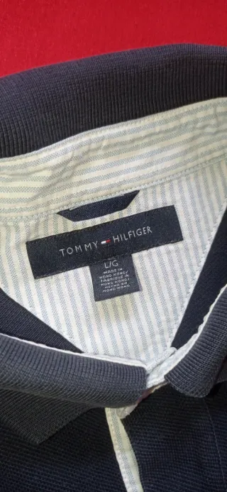 Polo Tommy Hilfiger Talla L Grande Azul