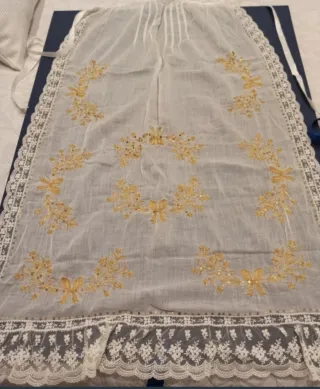 Delantal Fallera Antigua Bordado Oro