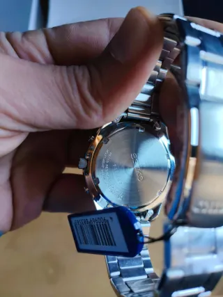 Reloj Seiko Cronógrafo Negro/Plateado