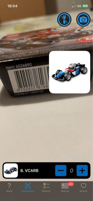 Lego 71049 COLF1RC-8 VCARB F1 Team Race Car