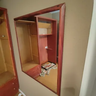 Espejo de dormitorio madera y cristal