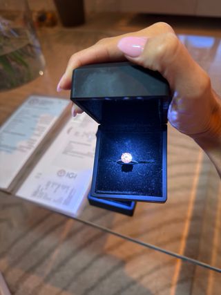 Anillo Rosado Oro 18k Diamante 2.05 ct